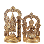 Pure Brass Tirupati Balaji with Padmavathi Thayar Set | 22" Divine Duo | 27.5kg Temple Grade Masterpiece | Sacred Murti Pair | Jaipurio